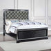 Cappola Upholstered Tufted Bed Silver and Black image