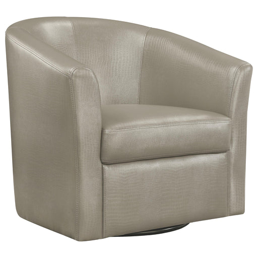 Turner Upholstery Sloped Arm Accent Swivel Chair Champagne image