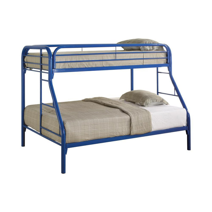 Morgan  Twin-over-Full Blue Bunk Bed