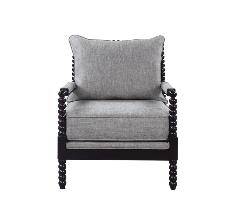Traditional Grey and Cappuccino Accent Chair